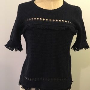 J.Crew Short Sleeve Fringe Shirt Size XS
